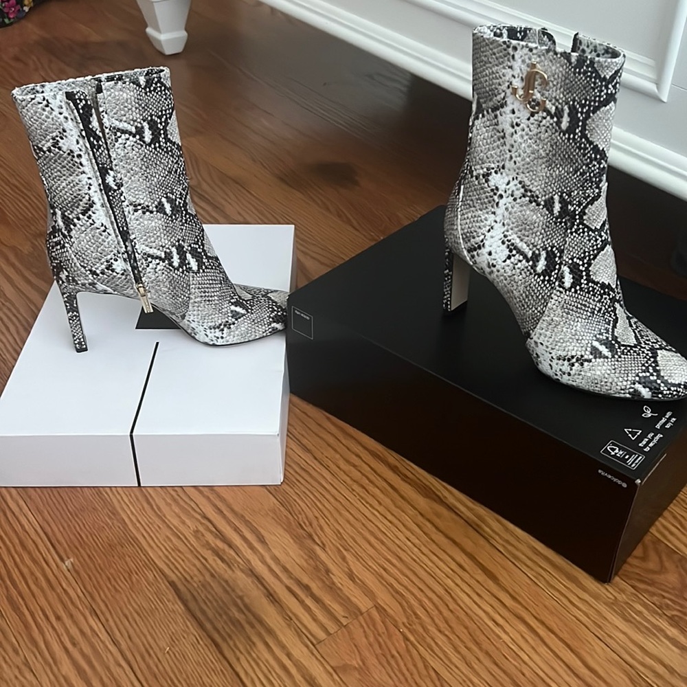Jimmy Choo snake skin booties